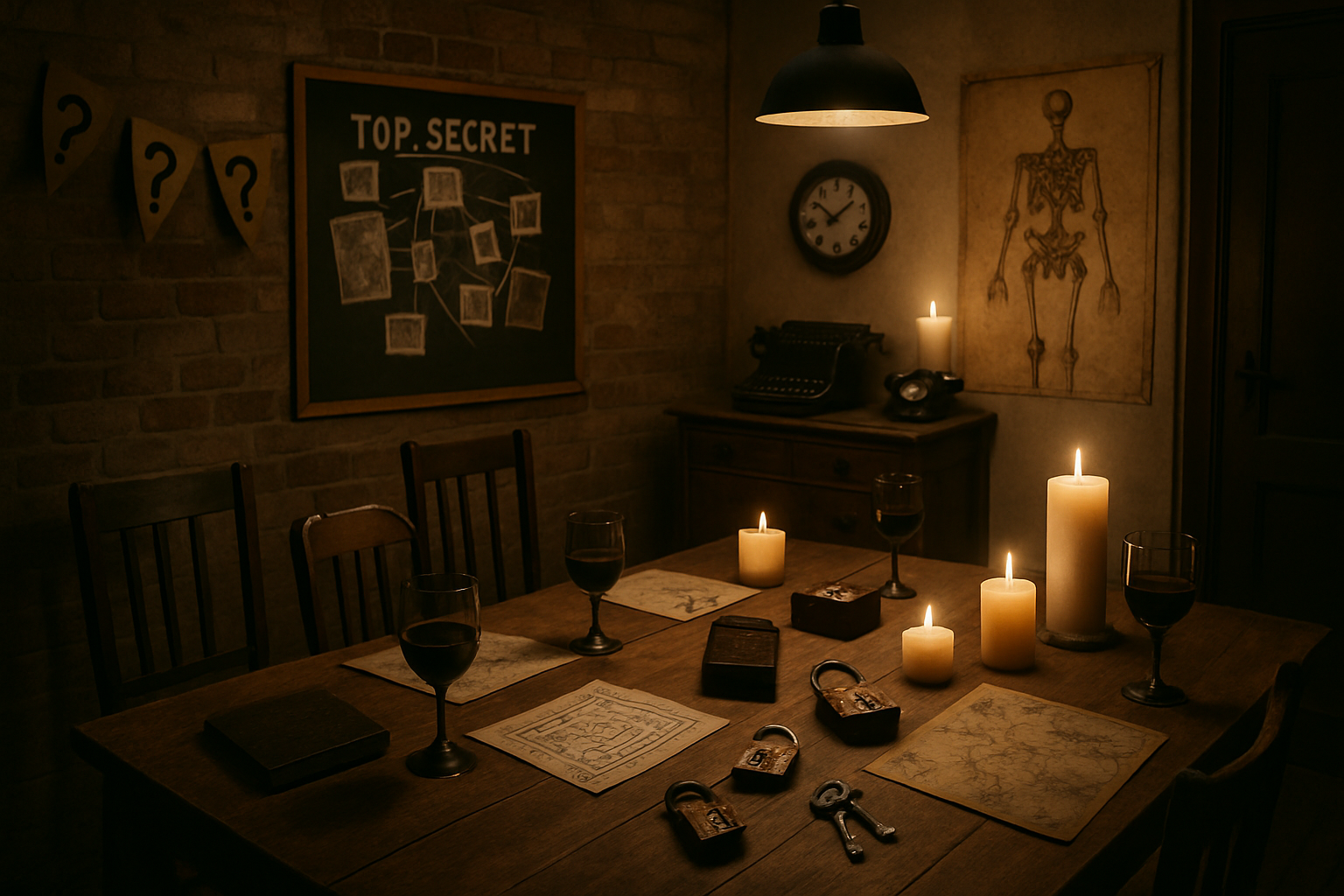 Mystery or Escape Room Party no textno people